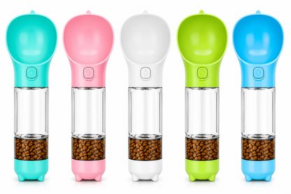BOTELLA MULTIFUNCIONAL PARA MASCOTAS 2 EN 1