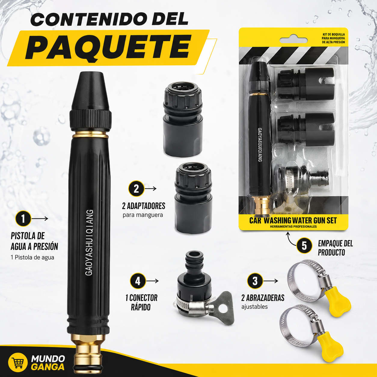 PISTOLA DE AGUA A PRESIÓN PARA MANGUERA
