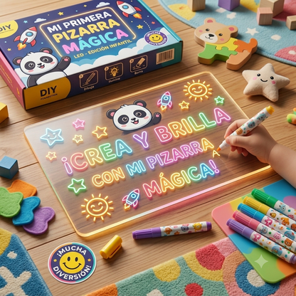 PIZARRA MÁGICA LED ACRÍLICA PARA DIBUJAR Y ESCRIBIR