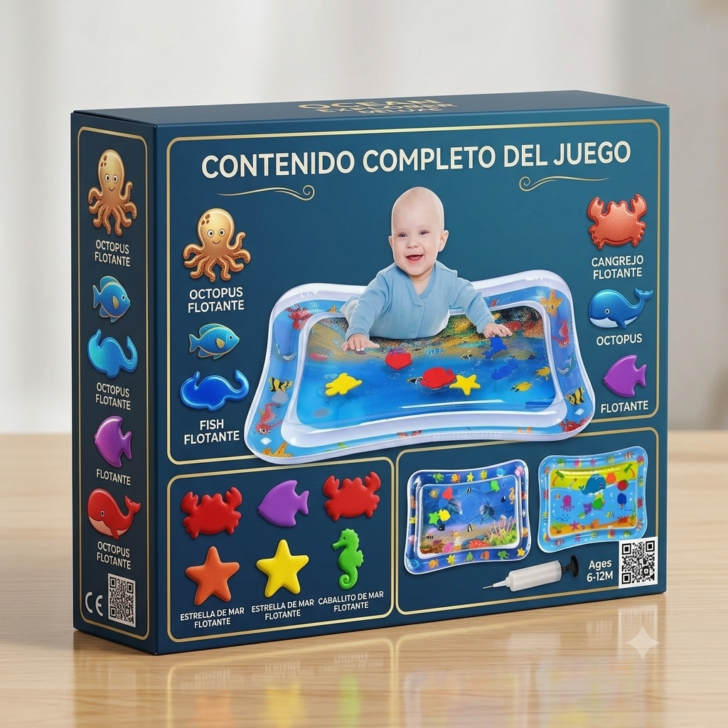 ALFOMBRA SENSORIAL DE AGUA PARA BEBÉS